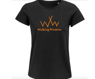 Black T-Shirt Front - WalkingWomen