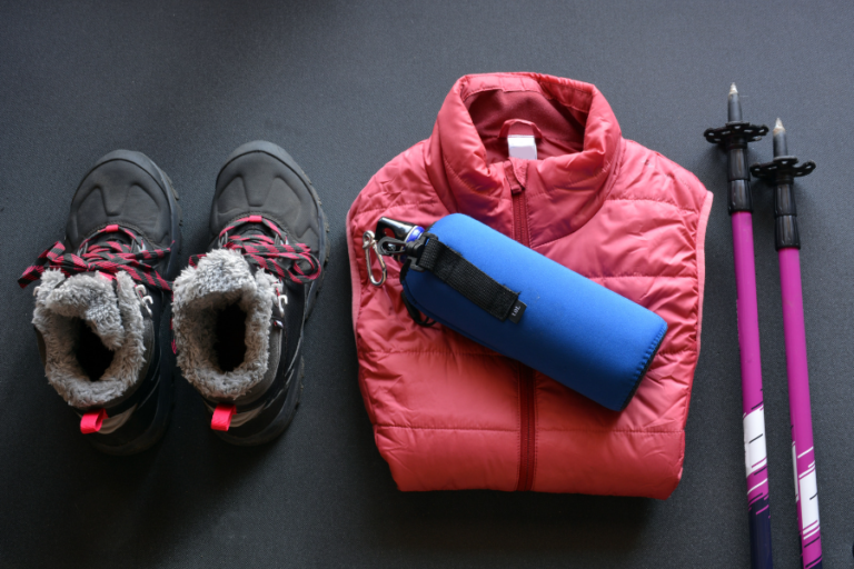 Womerns Winter kit list - kit layed out